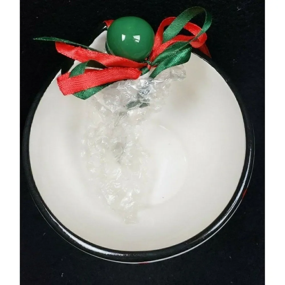 Serving Set Christmas Dip Bowl Spreader Holly Berries Bible Verse Galatians Love